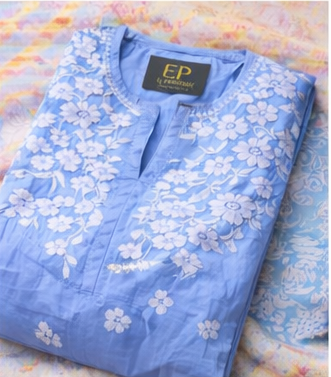 Sky Blue Serenity Kurti